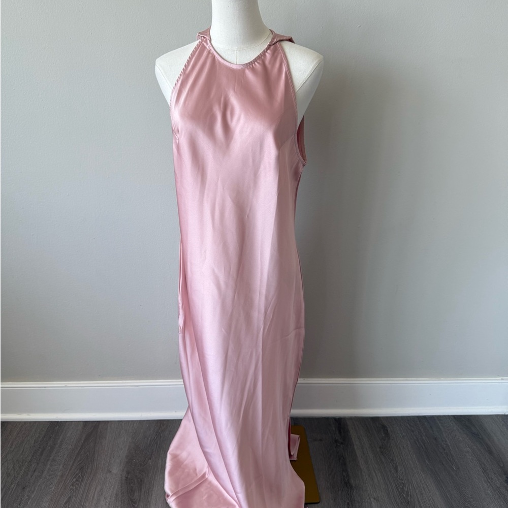 Elegant Pink Sleeveless Dress